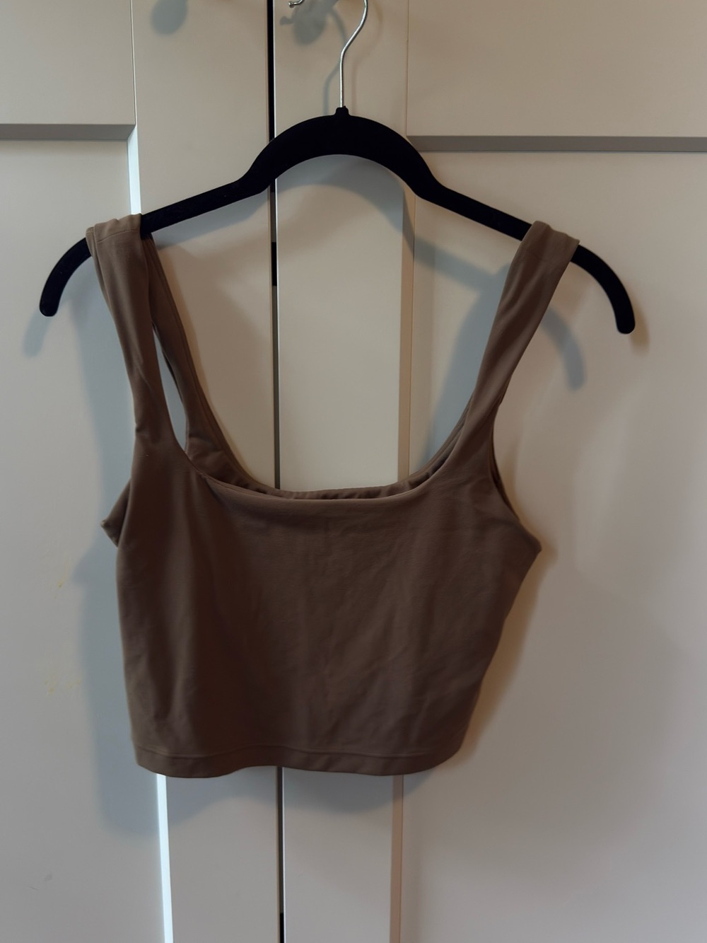 Athleta Taupe Scoop-Neck Cropped Tank
